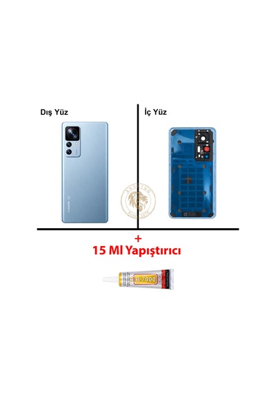 Xiaomi Mi 12t Pro Lensli Mavi Uyumlu Arka Kapak + Yapıştırıcı
