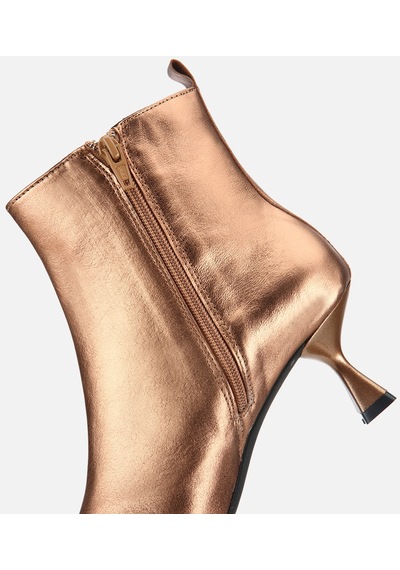 Hotiç Kadın Deri Bronz Sivri Burunlu Bilekte Topuklu Bot 01boh318460a470 01boh318460a470 Bronz