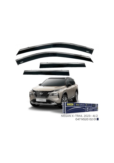 Niken Nissan X-trail 2022+ Kromlu Cam Rüzgarlığı 4 Lü