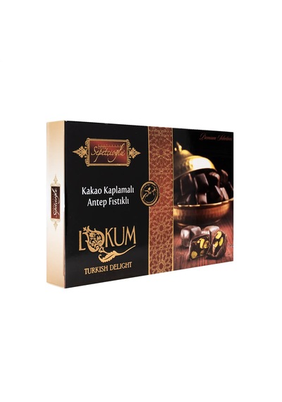 Sepetçioğlu Kakao Kaplamalı Antep Fıstıklı Çifte Kavrulmuş Lokum 300g