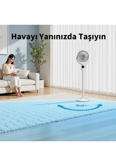 Gold Silver Gs-289 Akıllı Şarj Edilebilir Vantilatör