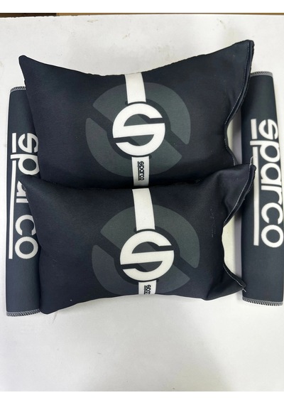 Siyah Sparco İkili Yastık Ve Kemer Kılıfı Seti