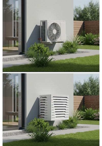 Klima Motoru/dış Ünite Gizleme/koruma Kafesi Xl 120x62x150 H Radius Beyaz