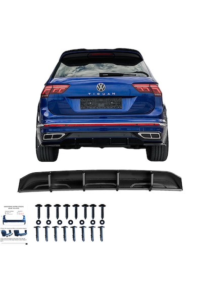 Oneway Vw Tiguan R-line Mk2 Makyajlı 2020-2024 Arka Difüzör Orta