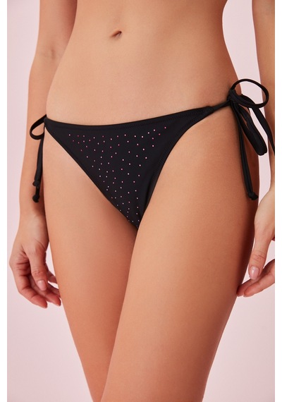 Suwen İnce Bağcıklı Detaylı Bikini Alt Sb24991s012