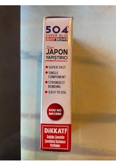 504 Süper Japon Yapıştırıcısı, 20 Gr, Ultra Jel, Ahşap, Mdf, Plastik, Metal, Cam, Kauçuk, Deri İçin Hızlı Kuruyan, Endüstriyel Yapıştırıcı, Ekonomik