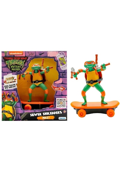 Tmnt Ninja Kaplumbağalar Çek Bırak Kaykay Figür Mikey