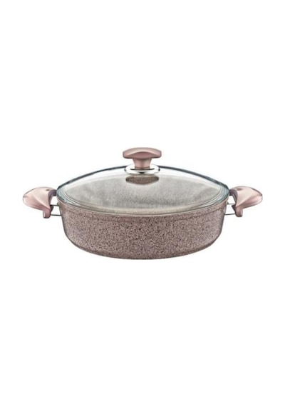 Oms Collection 22x7 Cm Granit Karnıyarık Tenceresi Kahverengi