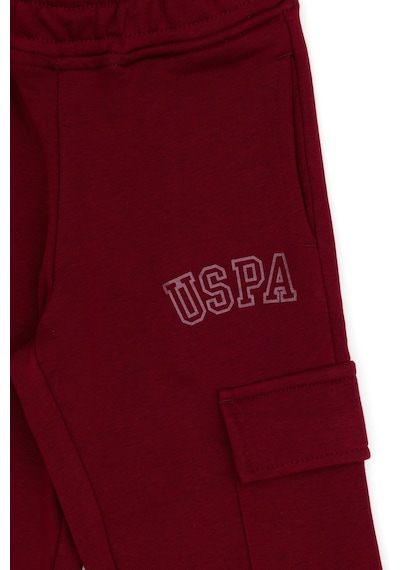 U.S. Polo Assn. Kız Çocuk Bordo Cep Detaylı Parlak Baskılı Eşofman Altı 50316892-VR014
