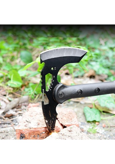 Valkyrie Çok Amaçlı Kamp Baltası Outdoor Survival Balta Çok Fonksiyonlu Çelik Başlık Odun Kesme, Avcılık, Kamp