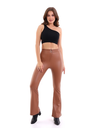 Winmoda34 Deri Ispanyol Paça Kahverengi