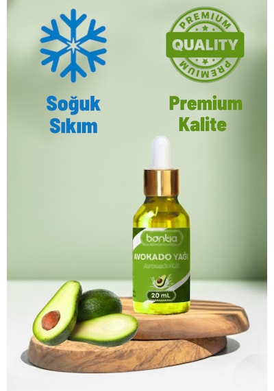 Avokado Yağı 20 Ml Soğuk Sıkım %100 Saf Cilt Ve Saç Bakım Yağı 20 ML