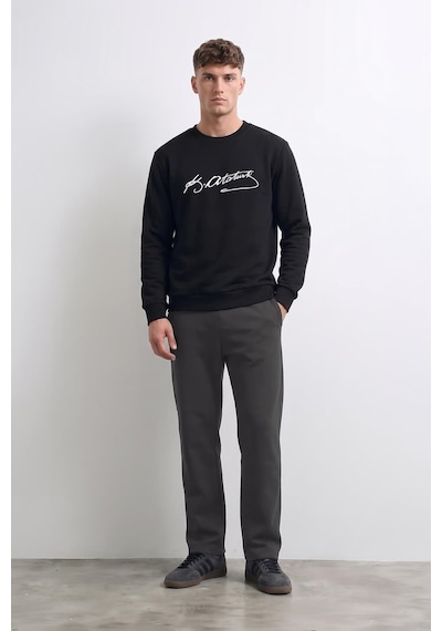 Erkek Atatürk İmzalı Sweatshirt SiYAH