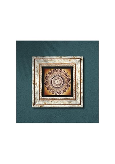 Ayrex Mandala Taş Duvar Tablosu - Çerçeveli Taş Tablo - Dekoratif Duvar Sanatı - Modern Ev Ve Ofis Duvar Dekoru T1-