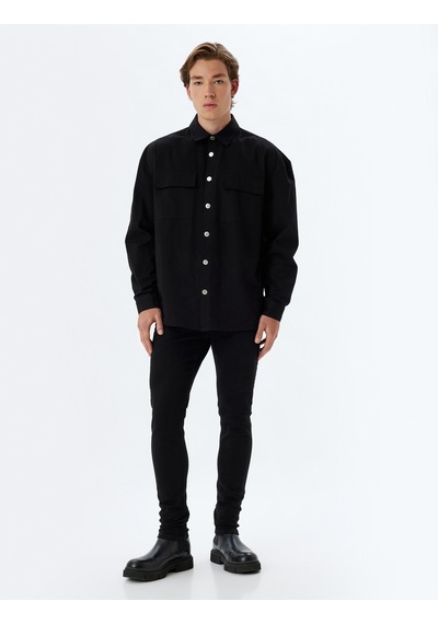 Koton Skinny Fit Kot Pantolon - Michael Jean Siyah 5wam40063nd Siyah