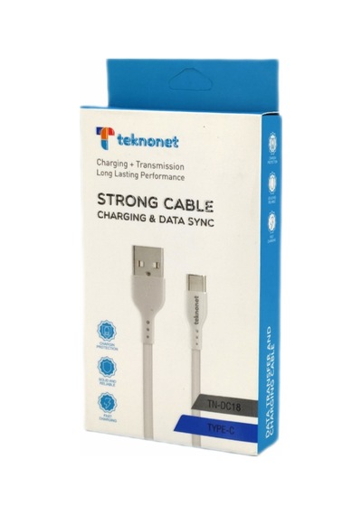 Teknonet Tn-dc18 Plastik 100 Cm Type-c Şarj Ve Data Kablosu