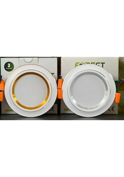 7W 3 Renk Sıva Altı Led Downlight Spot -Beyaz Krom Kasa