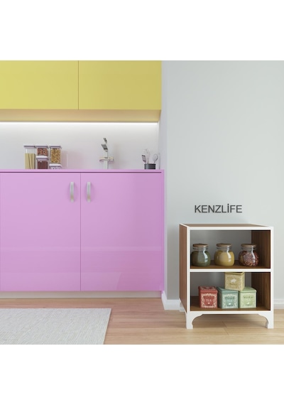 Kenzlife Kitaplık Tuğçe 048x060x020 Cvz Ayaklı Mutfak Dolabı Bany