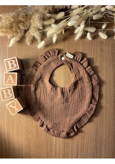 Venedy's Terra Ruffle Set Mama Önlüğü Bej - Kahverengi