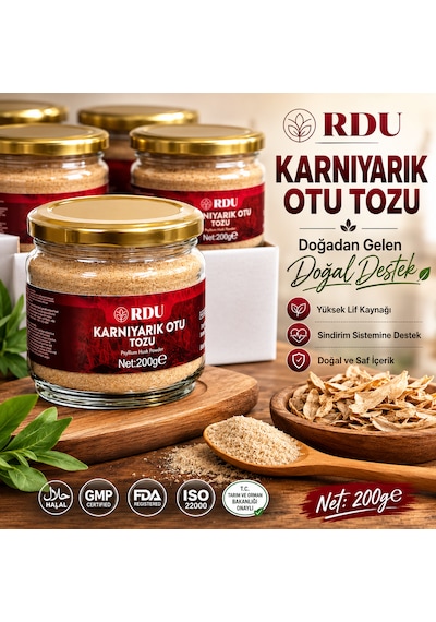 Karnıyarık Otu Tozu Psyllium 100% Saf Doğal Bitkisel Lif 200 Gram