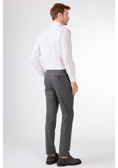 Dufy Lacivert Erkek Slim Fit Melanj Desenli Klasik Pantolon - 97648 Lacivert Dufy Lacivert Erkek Slim Fit Melanj Desenli Klasik Pantolon - 97648 Lacivert