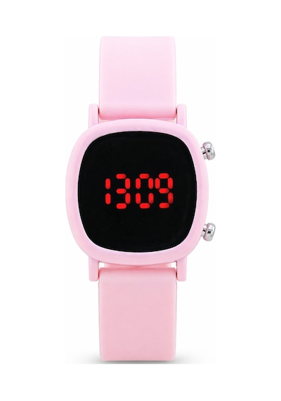 Saattino Pembe Dijital Kız Çocuk Kol Saati Led Ekran Cüzdan Hediyeli St-304408 Siyah