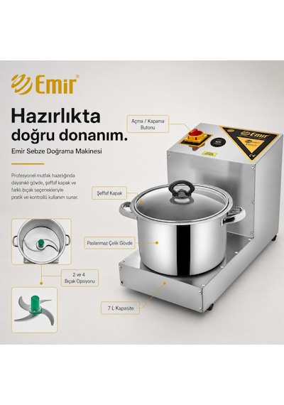 Gold Soğan Doğrama Makinesi Makinası Lahmacun 7 L