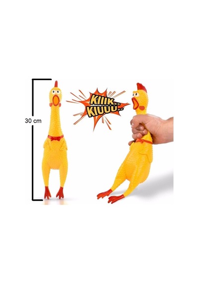 Komik Bağıran Tavuk, Horoz, Shrilling Chicken Oyuncak - Büyük Boy 30 Cm