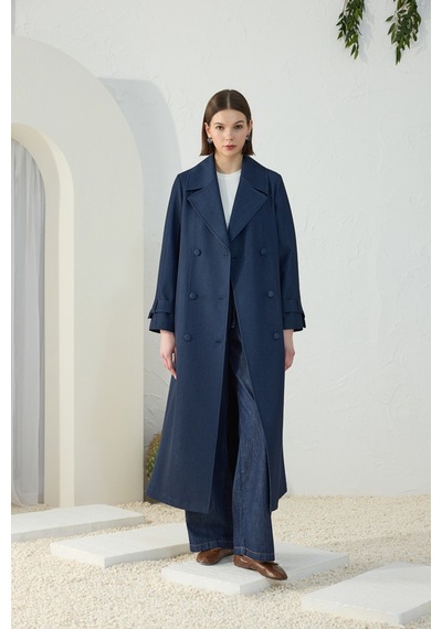 Aker Lacivert Denim Trençkot Lacivert Lacivert