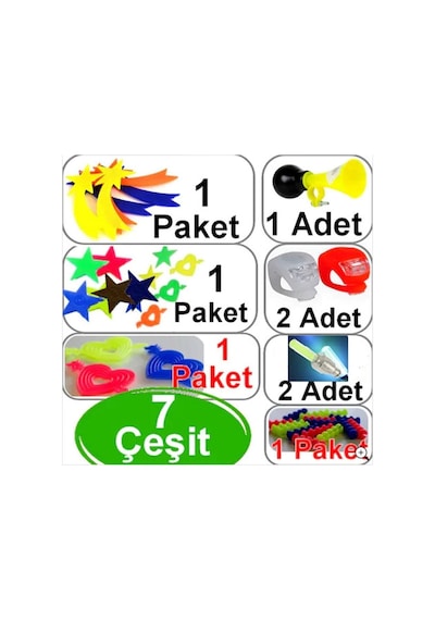 Bisiklet Süsleri Bisiklet Dekoratif Süs Seti 7 Parça Bisiklet Kor