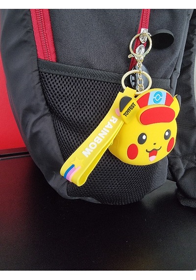 Pokemon Pikachu Figürlü Yumuşak Silikonlu Fermuarlı Mini Cüzdan Anahtarlık Çanta Süsü Model 2- 10 Cm