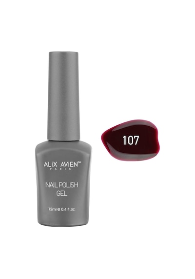 Alix Avien Kahverengi Kırmızı Kalıcı Oje 107-yoğun Renk Veren Jel Oje 12 Ml-nail Uv Gel Polish 107