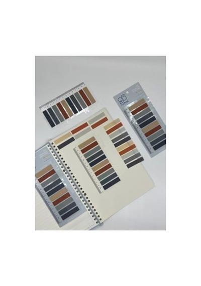 10 Renkli Cetvelli Gri Ve Toprak Tonları İndeks Sticker/index/post-it/postit/kitap Ayracı/not Kağıdı
