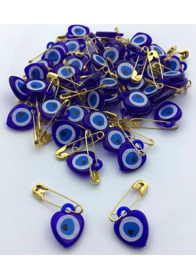 Tedar Nazar Boncuklu Çengelli Iğne 100 Adet Najmaddin (No:1) 8.5Cm X 10.5 Cm