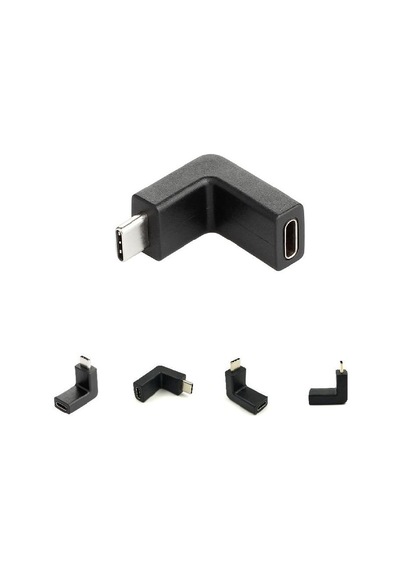 Tabletler, Dizüstü Bilgisayarlar Ve Akıllı Telefonların Esnek Bağlantısı İçin Erkek İla Kadın Tasarımı İle 90 Derece Usb C Adaptörü