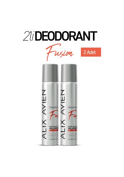 Alüminyumsuz Seyahat Boy Kadın Deodorant Spray İkili Set 2x75 Ml - Fusion