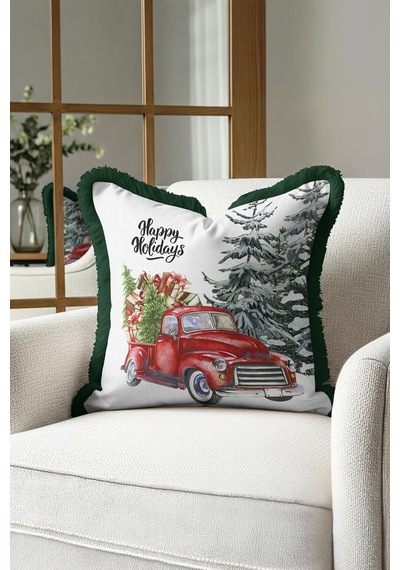 Xmas Noel Arabalı Saçaklı Yastık Kılıfı-yılbaşı Çam Ağacı Temalı Koyu Yeşil Püsküllü Kırlent Kılıfı Açık Yağmur Lime Xmas Noel Arabalı Saçaklı Yastık Kılıfı-yılbaşı Çam Ağacı Temalı Koyu Yeşil Püsküllü Kırlent Kılıfı Açık Yağmur Lime