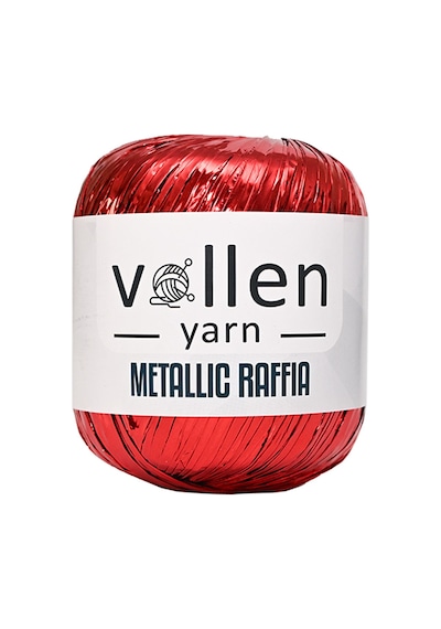 Premium Metalik Rafya,şapka Ipi,abiye Çanta Ipi,polyester Ip,simli Metalik Ip,kırmızı