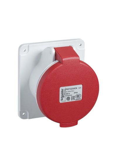 Schneider 5x32A Düz Makine Prizi 380 Volt Trifaze Ip 44 Pkf32G435