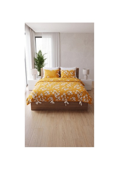 %100 Pamuk Çift Kişilik Çiçekli Bağcıklı Nevresim Seti 220x200 Cm 2 Desenli + 2 Düz Beyaz Yastık Kılıfı Sarı - 909838824 Sarı %100 Pamuk Çift Kişilik Çiçekli Bağcıklı Nevresim Seti 220x200 Cm 2 Desenli + 2 Düz Beyaz Yastık Kılıfı Sarı - 909838824 Sarı