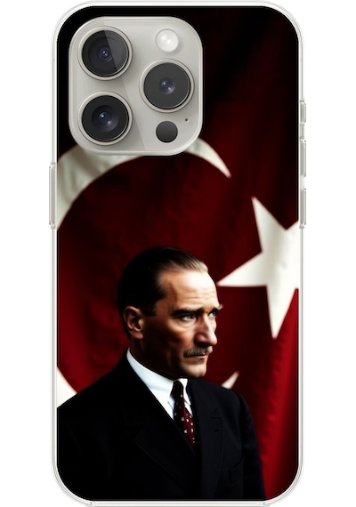 Apple Uyumlu iPhone 12 Pro Şeffaf Kılıf Atatürk 4 Tasarımlı