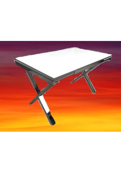 Masa Yandan Açıl X Ayak Metal Transmisyon çelik nikelaj glosspan tabla itinalı paket ve kargo El Yapım Masa Yandan Açıl X Ayak Metal Transmisyon çelik nikelaj glosspan tabla itinalı paket ve kargo El Yapım