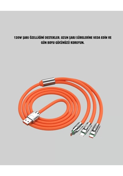 Home Çinko Alaşımlı Uçlu 120 W Şarj Kablosu Dolaşmaya Dayanıklı 1,2 M Usb Kablo
