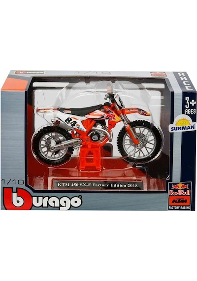 51070 Sun-bur-1:18 Motor Red Bull Ktm 450 2 Asorti - Sunman