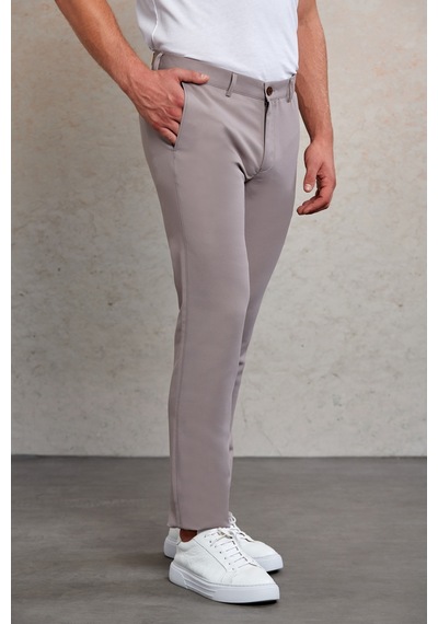 Hatemoğlu A. Gri.d Slim Fit Desenli Yandan Cep Kanvas Pantolon Açık Gri Hatemoğlu A. Gri.d Slim Fit Desenli Yandan Cep Kanvas Pantolon Açık Gri
