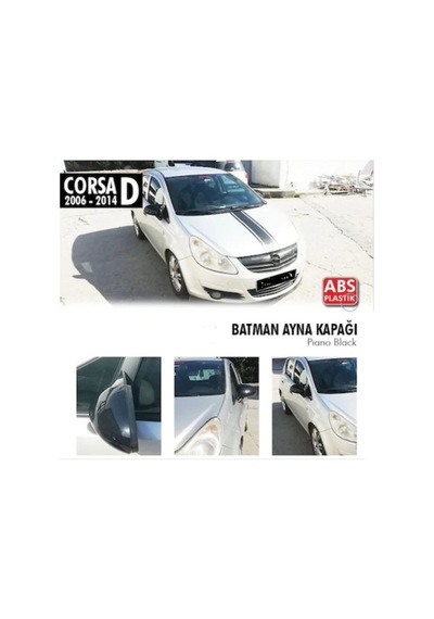 Opel Corsa D 2006-2014 Batman Yarasa Ayna Kapağı Piano Black Abs