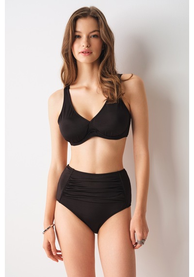 No Gossip Sasha Balenli Toparlayıcı Bikini Tek Üst Siyah 239107