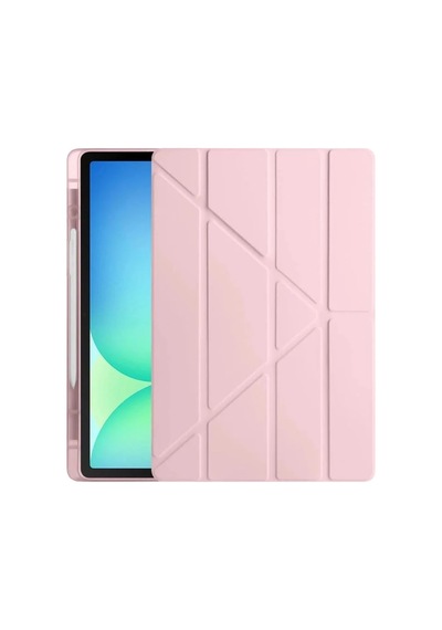 Apple İpad Pro 13 2024 Kılıf Kalemlikli Hugo Tablet Kılıfı - Rose Gold