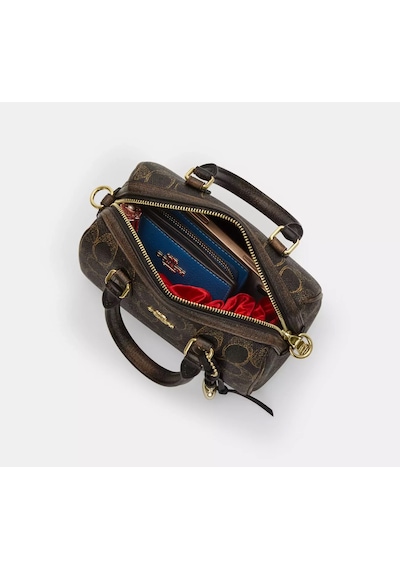 Coach Mini Rowan Crossbody Kadın Çanta Altın - Siyah