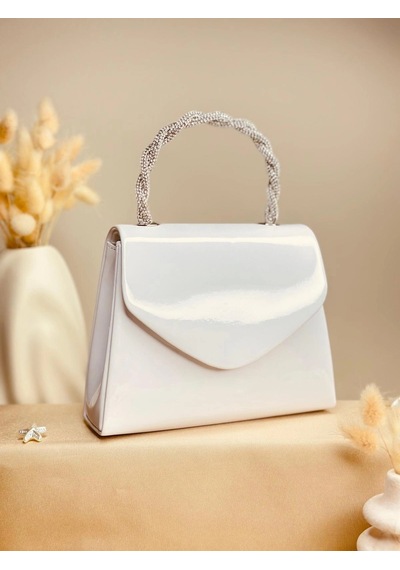 Elora Atelier Elora Prizma Rugan Beyaz Çanta Çok Renkli